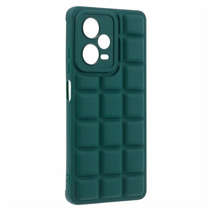 Down Jacket Texture TPU Case for Xiaomi Redmi Note 12 Pro 5G Slim Case Anti-Drop Cell Phone Coverish Green