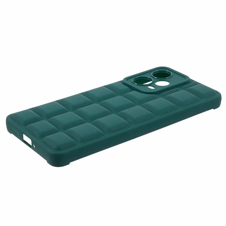 Down Jacket Texture TPU Case for Xiaomi Redmi Note 12 Pro 5G Slim Case Anti-Drop Cell Phone Coverish Green