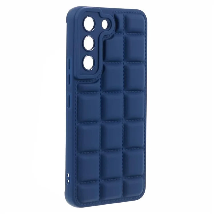 For Samsung Galaxy S22 5G Slim Case Down Jacket Texture Shockproof TPU Cell Phone Cover