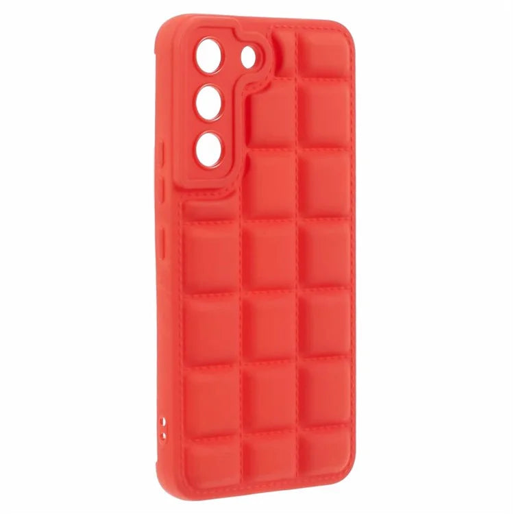 For Samsung Galaxy S22 5G Slim Case Down Jacket Texture Shockproof TPU Cell Phone Cover