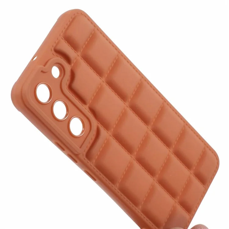 For Samsung Galaxy S22 5G Slim Case Down Jacket Texture Shockproof TPU Cell Phone Cover