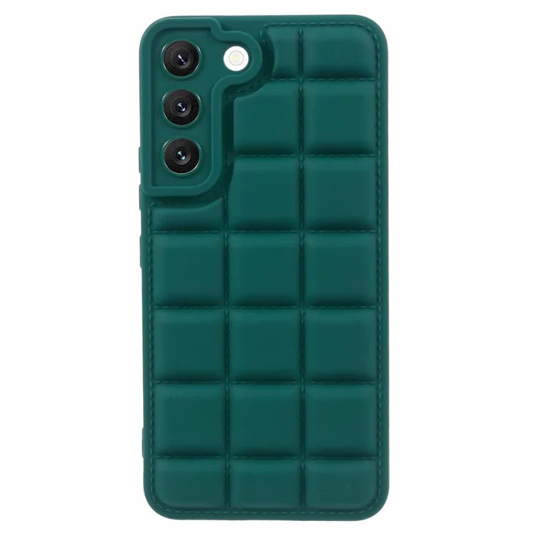For Samsung Galaxy S22 5G Slim Case Down Jacket Texture Shockproof TPU Cell Phone Cover