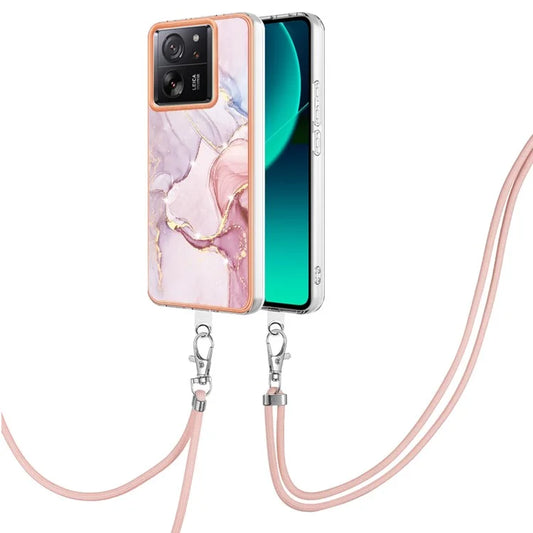 YB IMD Series-9 For Xiaomi 13T / 13T Pro / Redmi K60 Ultra Case IMD Marble Pattern TPU Phone Shell