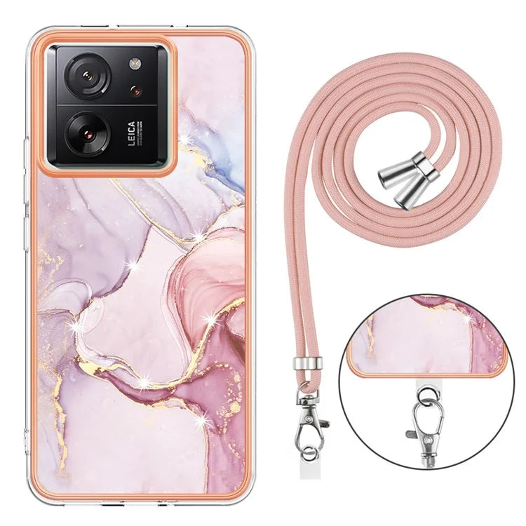 YB IMD Series-9 For Xiaomi 13T / 13T Pro / Redmi K60 Ultra Case IMD Marble Pattern TPU Phone Shell