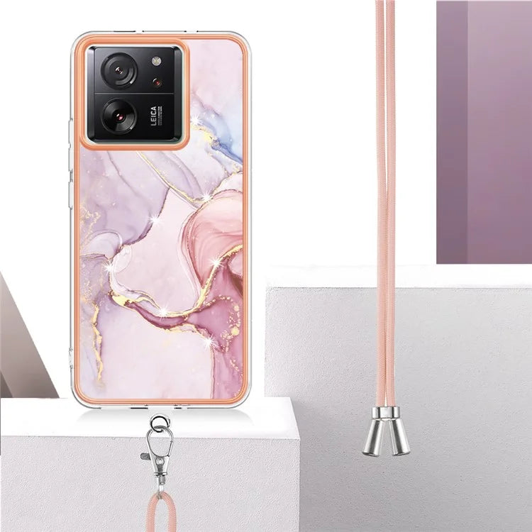 YB IMD Series-9 For Xiaomi 13T / 13T Pro / Redmi K60 Ultra Case IMD Marble Pattern TPU Phone Shell