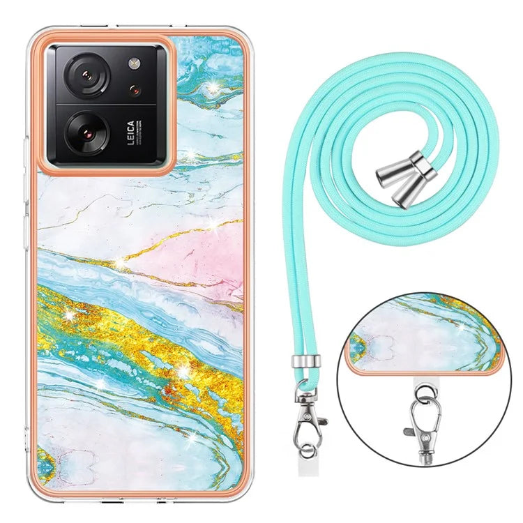 YB IMD Series-9 For Xiaomi 13T / 13T Pro / Redmi K60 Ultra Case IMD Marble Pattern TPU Phone Shell