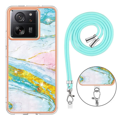 YB IMD Series-9 For Xiaomi 13T / 13T Pro / Redmi K60 Ultra Case IMD Marble Pattern TPU Phone Shell