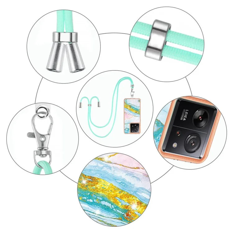 YB IMD Series-9 For Xiaomi 13T / 13T Pro / Redmi K60 Ultra Case IMD Marble Pattern TPU Phone Shell
