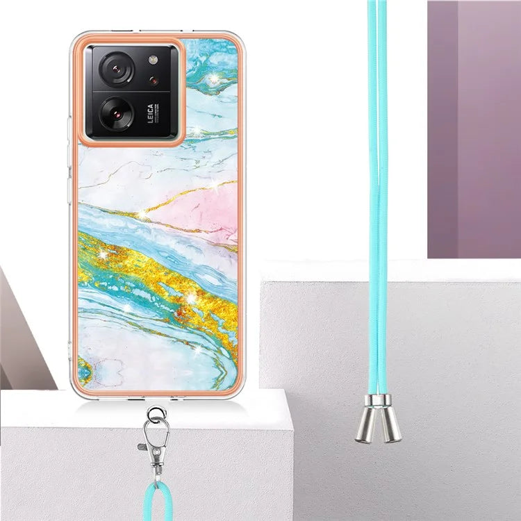 YB IMD Series-9 For Xiaomi 13T / 13T Pro / Redmi K60 Ultra Case IMD Marble Pattern TPU Phone Shell