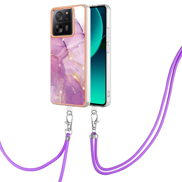 YB IMD Series-9 For Xiaomi 13T / 13T Pro / Redmi K60 Ultra Case IMD Marble Pattern TPU Phone Shell