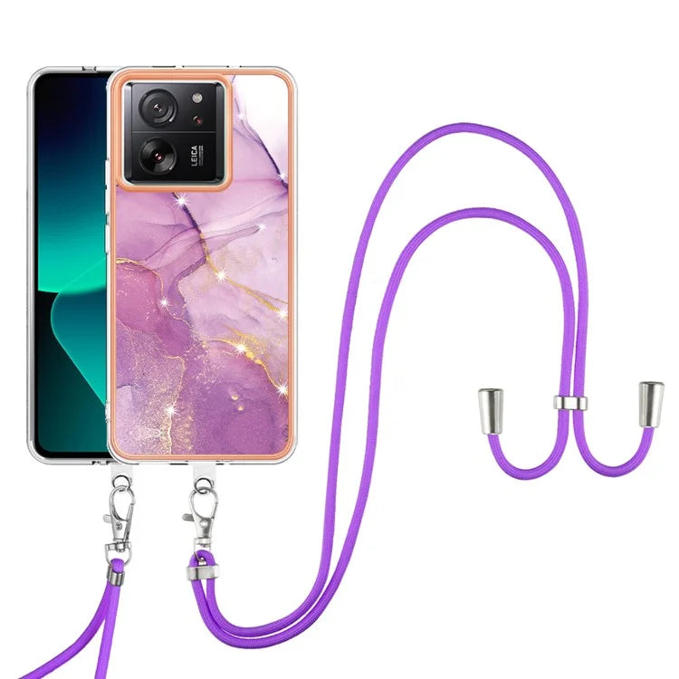 YB IMD Series-9 For Xiaomi 13T / 13T Pro / Redmi K60 Ultra Case IMD Marble Pattern TPU Phone Shell