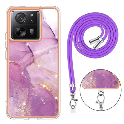 YB IMD Series-9 For Xiaomi 13T / 13T Pro / Redmi K60 Ultra Case IMD Marble Pattern TPU Phone Shell