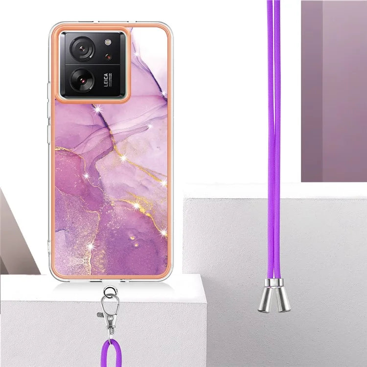 YB IMD Series-9 For Xiaomi 13T / 13T Pro / Redmi K60 Ultra Case IMD Marble Pattern TPU Phone Shell