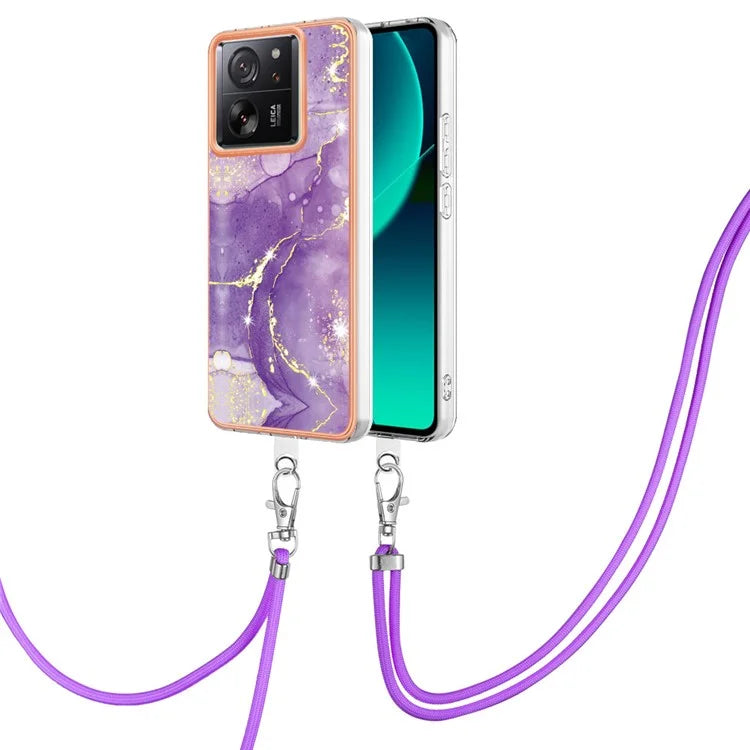 YB IMD Series-9 For Xiaomi 13T / 13T Pro / Redmi K60 Ultra Case IMD Marble Pattern TPU Phone Shell