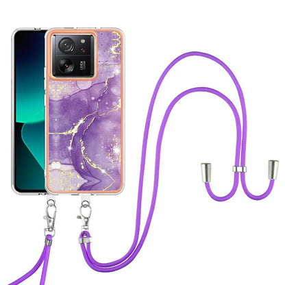 YB IMD Series-9 For Xiaomi 13T / 13T Pro / Redmi K60 Ultra Case IMD Marble Pattern TPU Phone Shell