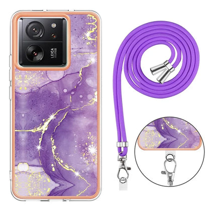 YB IMD Series-9 For Xiaomi 13T / 13T Pro / Redmi K60 Ultra Case IMD Marble Pattern TPU Phone Shell