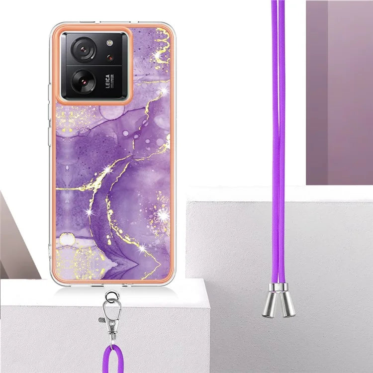 YB IMD Series-9 For Xiaomi 13T / 13T Pro / Redmi K60 Ultra Case IMD Marble Pattern TPU Phone Shell