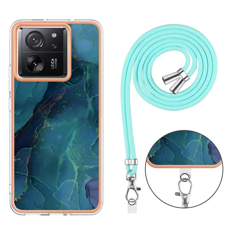 YB IMD Series-18 Style E for Xiaomi 13T / 13T Pro / Redmi K60 Ultra Phone Case Marble Pattern TPU Back Shell