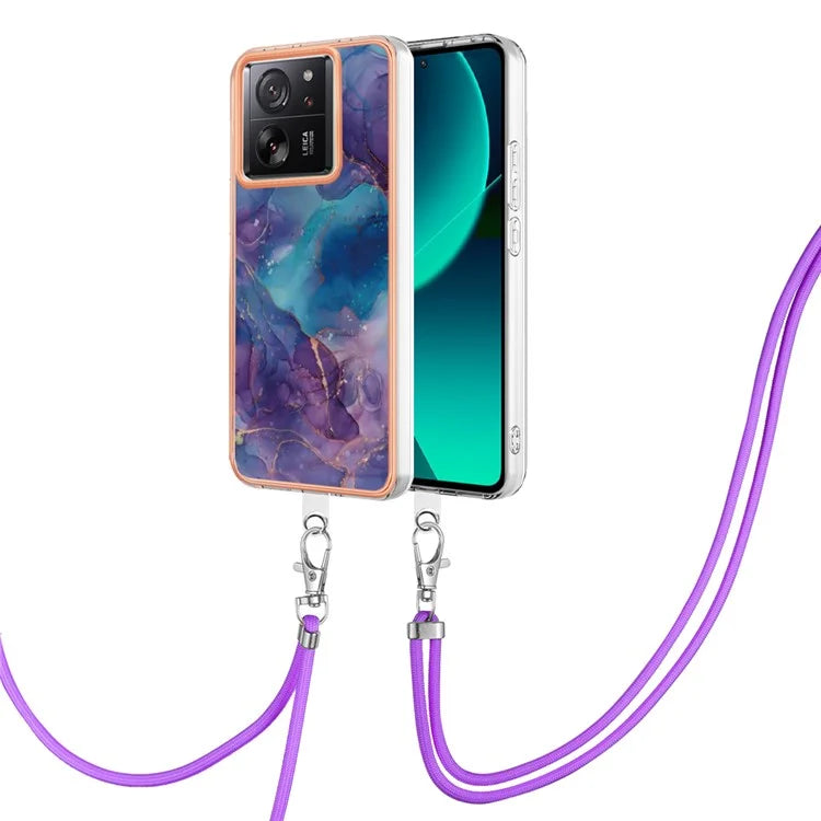 YB IMD Series-18 Style E for Xiaomi 13T / 13T Pro / Redmi K60 Ultra Phone Case Marble Pattern TPU Back Shell