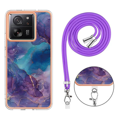 YB IMD Series-18 Style E for Xiaomi 13T / 13T Pro / Redmi K60 Ultra Phone Case Marble Pattern TPU Back Shell