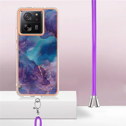 YB IMD Series-18 Style E for Xiaomi 13T / 13T Pro / Redmi K60 Ultra Phone Case Marble Pattern TPU Back Shell
