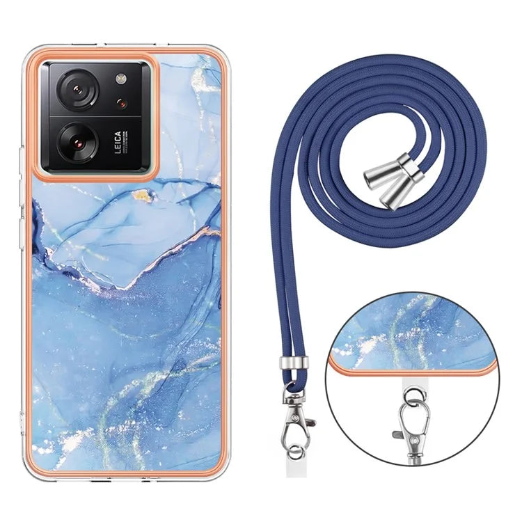 YB IMD Series-18 Style E for Xiaomi 13T / 13T Pro / Redmi K60 Ultra Phone Case Marble Pattern TPU Back Shell