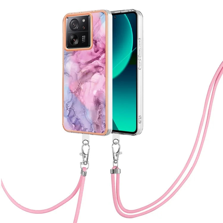 YB IMD Series-18 Style E for Xiaomi 13T / 13T Pro / Redmi K60 Ultra Phone Case Marble Pattern TPU Back Shell