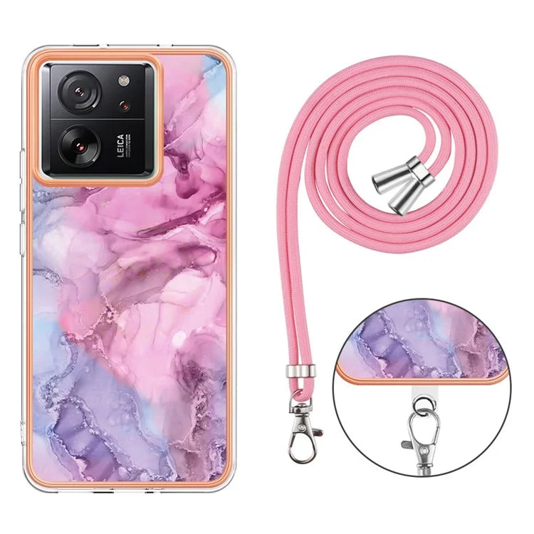 YB IMD Series-18 Style E for Xiaomi 13T / 13T Pro / Redmi K60 Ultra Phone Case Marble Pattern TPU Back Shell