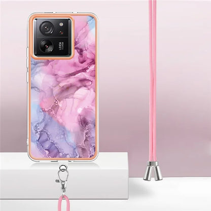 YB IMD Series-18 Style E for Xiaomi 13T / 13T Pro / Redmi K60 Ultra Phone Case Marble Pattern TPU Back Shell