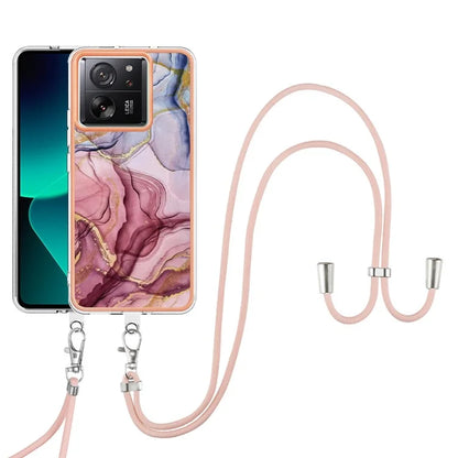 YB IMD Series-18 Style E for Xiaomi 13T / 13T Pro / Redmi K60 Ultra Phone Case Marble Pattern TPU Back Shell Gold