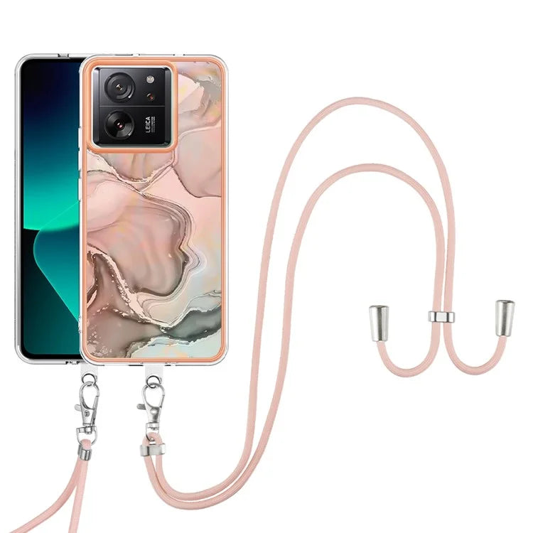 YB IMD Series-18 Style E for Xiaomi 13T / 13T Pro / Redmi K60 Ultra Phone Case Marble Pattern TPU Back Shell