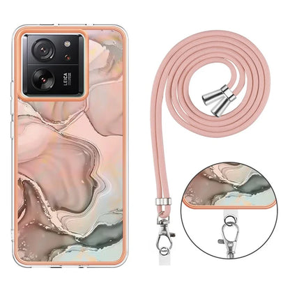 YB IMD Series-18 Style E for Xiaomi 13T / 13T Pro / Redmi K60 Ultra Phone Case Marble Pattern TPU Back Shell