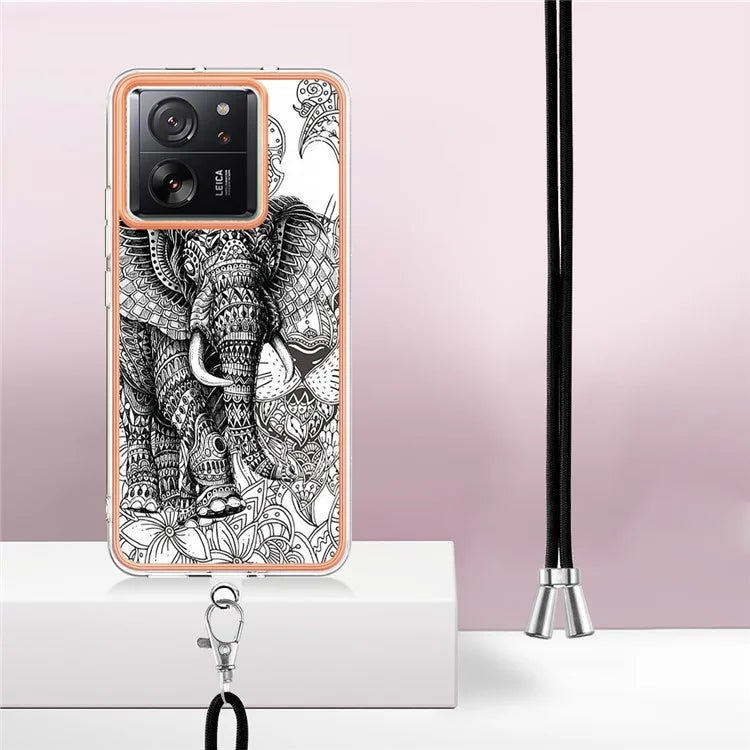 YB IMD Series-21 Style-D for Xiaomi 13T / 13T Pro / Redmi K60 Ultra Phone Case Pattern TPU Cover
