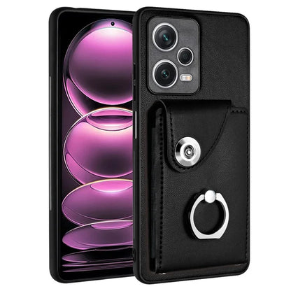 YB Leather Coating Series-7 for Xiaomi Redmi Note 12 Pro 5G / 12 Pro Speed 5G / Poco X5 Pro 5G Case Card Slots Phone Cover