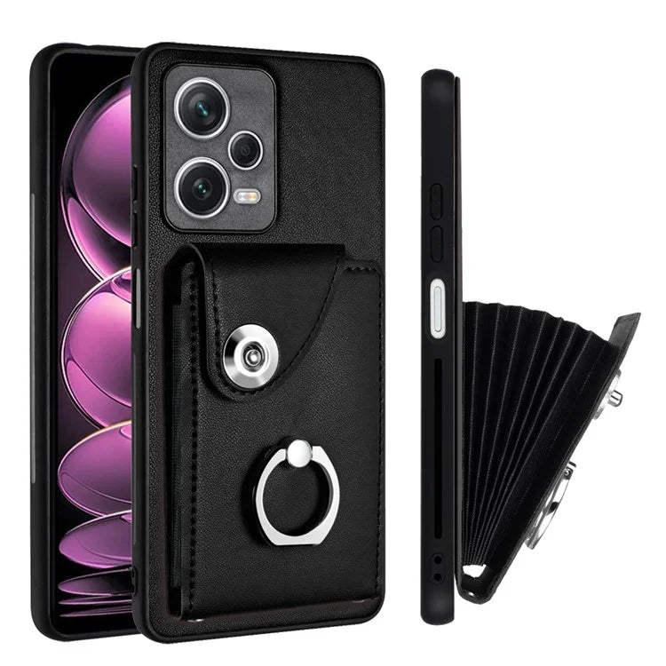 YB Leather Coating Series-7 for Xiaomi Redmi Note 12 Pro 5G / 12 Pro Speed 5G / Poco X5 Pro 5G Case Card Slots Phone Cover