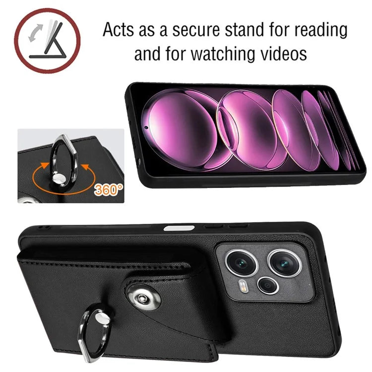 YB Leather Coating Series-7 for Xiaomi Redmi Note 12 Pro 5G / 12 Pro Speed 5G / Poco X5 Pro 5G Case Card Slots Phone Cover