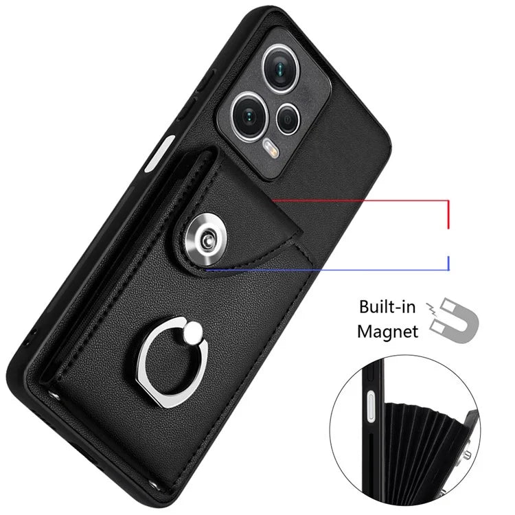 YB Leather Coating Series-7 for Xiaomi Redmi Note 12 Pro 5G / 12 Pro Speed 5G / Poco X5 Pro 5G Case Card Slots Phone Cover