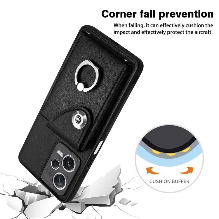 YB Leather Coating Series-7 for Xiaomi Redmi Note 12 Pro 5G / 12 Pro Speed 5G / Poco X5 Pro 5G Case Card Slots Phone Cover