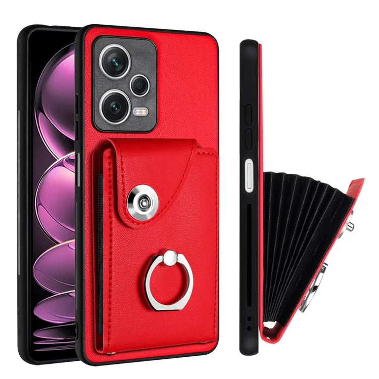 YB Leather Coating Series-7 for Xiaomi Redmi Note 12 Pro 5G / 12 Pro Speed 5G / Poco X5 Pro 5G Case Card Slots Phone Cover