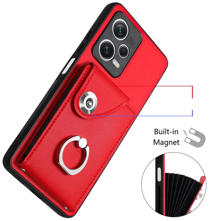 YB Leather Coating Series-7 for Xiaomi Redmi Note 12 Pro 5G / 12 Pro Speed 5G / Poco X5 Pro 5G Case Card Slots Phone Cover