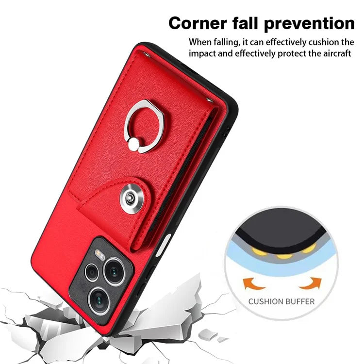 YB Leather Coating Series-7 for Xiaomi Redmi Note 12 Pro 5G / 12 Pro Speed 5G / Poco X5 Pro 5G Case Card Slots Phone Cover