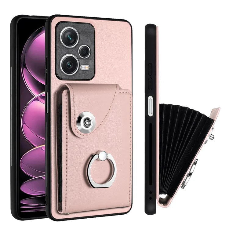YB Leather Coating Series-7 for Xiaomi Redmi Note 12 Pro 5G / 12 Pro Speed 5G / Poco X5 Pro 5G Case Card Slots Phone Cover
