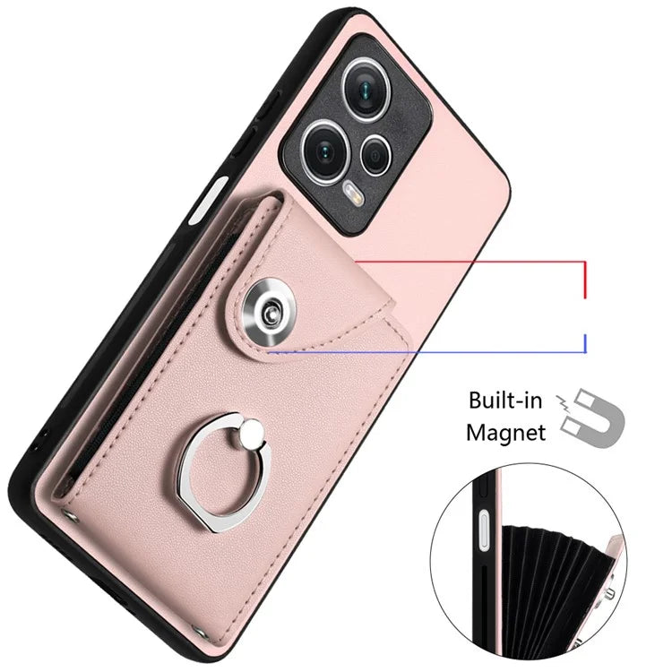 YB Leather Coating Series-7 for Xiaomi Redmi Note 12 Pro 5G / 12 Pro Speed 5G / Poco X5 Pro 5G Case Card Slots Phone Cover