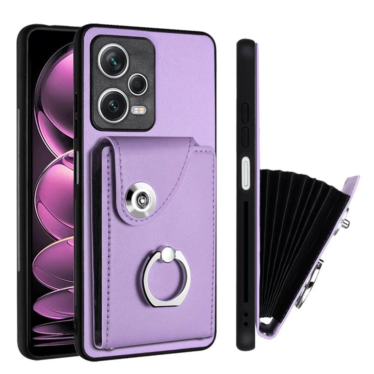 YB Leather Coating Series-7 for Xiaomi Redmi Note 12 Pro 5G / 12 Pro Speed 5G / Poco X5 Pro 5G Case Card Slots Phone Cover