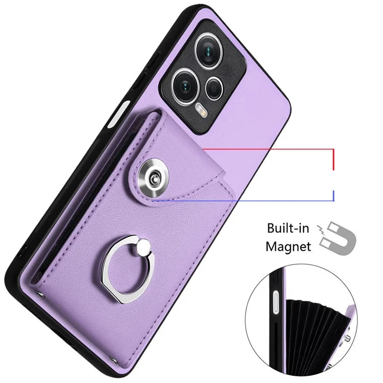 YB Leather Coating Series-7 for Xiaomi Redmi Note 12 Pro 5G / 12 Pro Speed 5G / Poco X5 Pro 5G Case Card Slots Phone Cover
