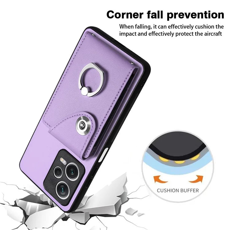 YB Leather Coating Series-7 for Xiaomi Redmi Note 12 Pro 5G / 12 Pro Speed 5G / Poco X5 Pro 5G Case Card Slots Phone Cover