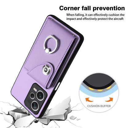 YB Leather Coating Series-7 for Xiaomi Redmi Note 12 Pro 5G / 12 Pro Speed 5G / Poco X5 Pro 5G Case Card Slots Phone Cover