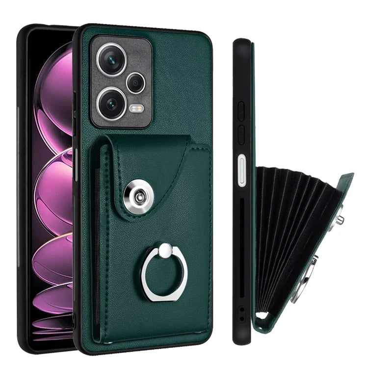YB Leather Coating Series-7 for Xiaomi Redmi Note 12 Pro 5G / 12 Pro Speed 5G / Poco X5 Pro 5G Case Card Slots Phone Cover