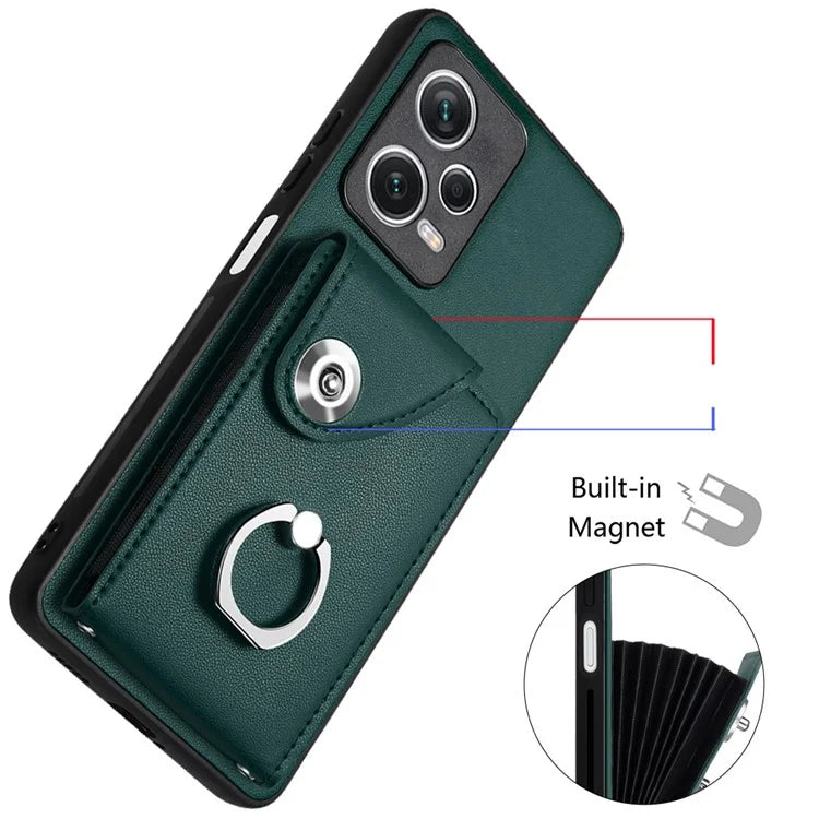 YB Leather Coating Series-7 for Xiaomi Redmi Note 12 Pro 5G / 12 Pro Speed 5G / Poco X5 Pro 5G Case Card Slots Phone Cover