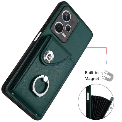 YB Leather Coating Series-7 for Xiaomi Redmi Note 12 Pro 5G / 12 Pro Speed 5G / Poco X5 Pro 5G Case Card Slots Phone Cover